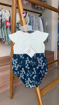 Asoleador denim bordado Bebé Feliz