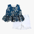 Bebé Feliz · Conjunto denim bordado con short · Denim