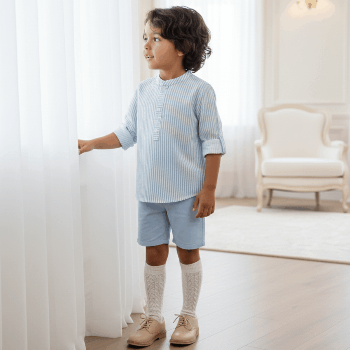 Dulce de Fresa · Pantalón con camisa · Azul