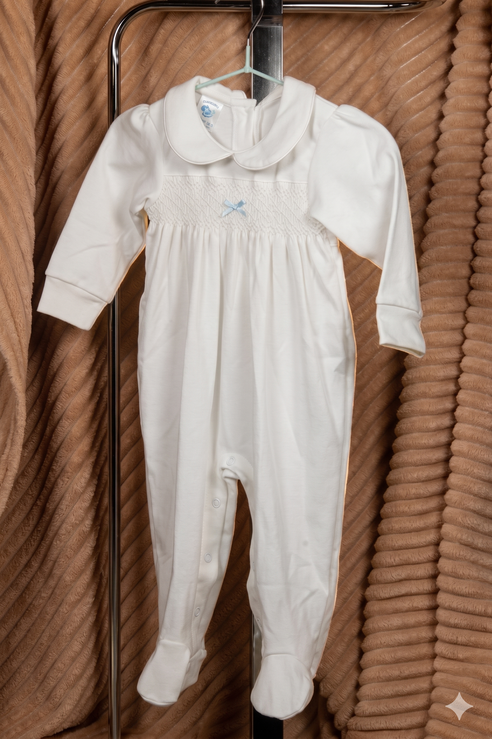Periquita · Enterizo Smock M/larga Blanco Blanco