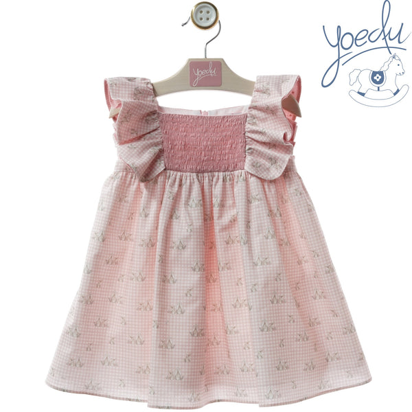 YOEDU · Vestido Infantil Arcilla Celeste Empolvado