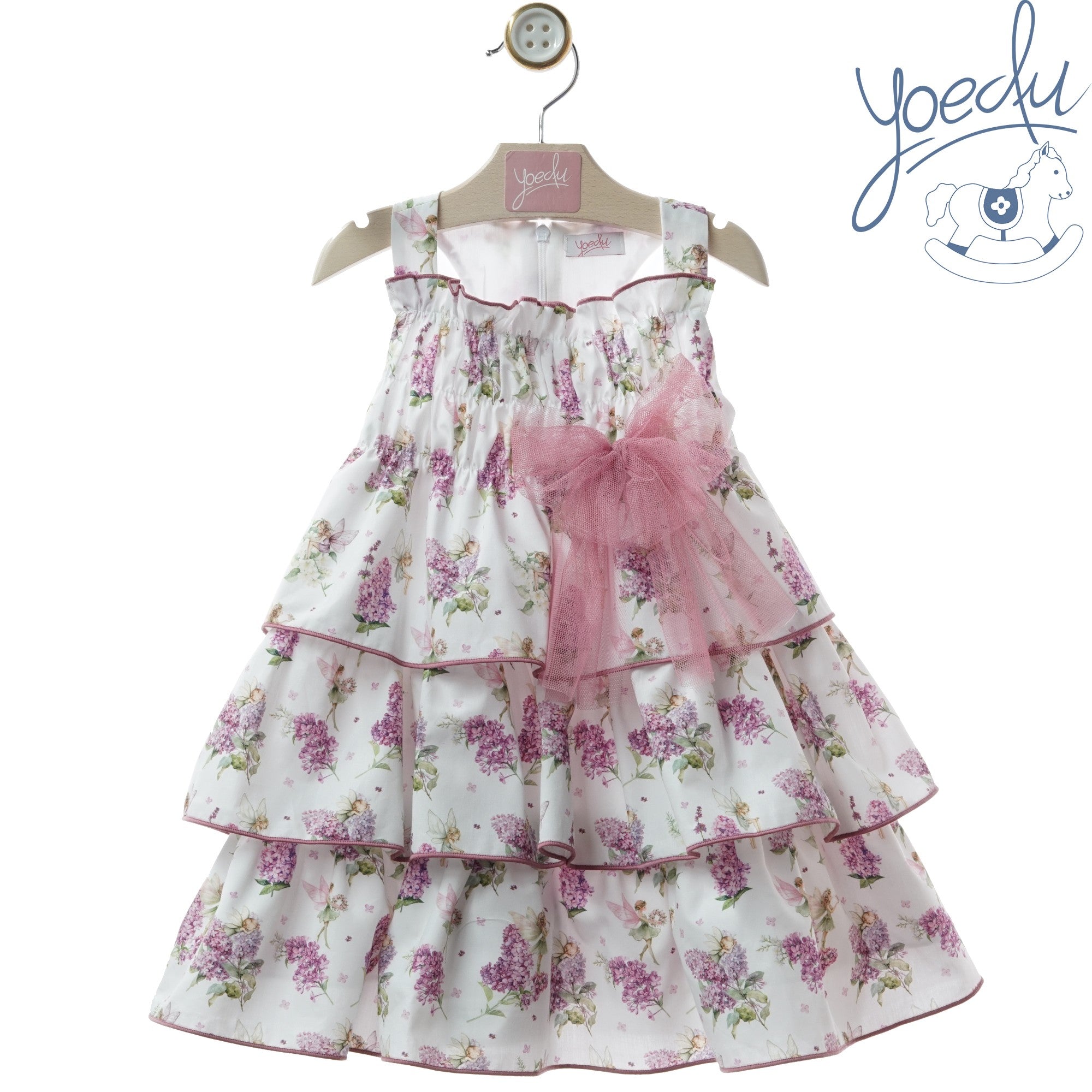 YOEDU · Vestido Infantil Artesanía Rosa Dulce