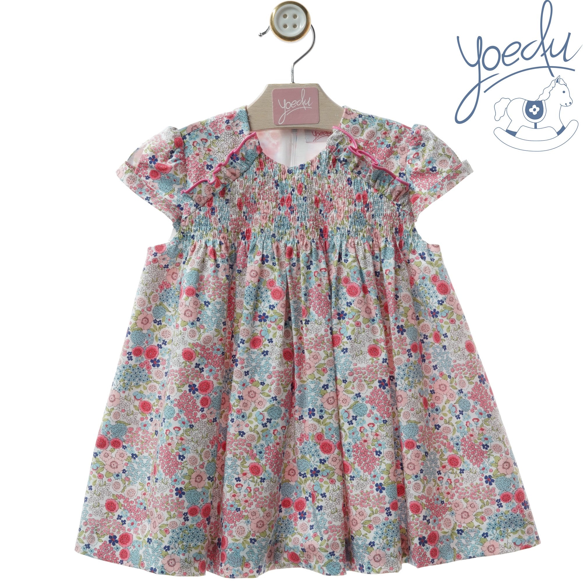 YOEDU · Vestido Infantil Marmolina Fresa